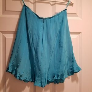 Jupe Silkland Marron Taille 14 – Broderie Turquoise – Neuve Avec étiquettes